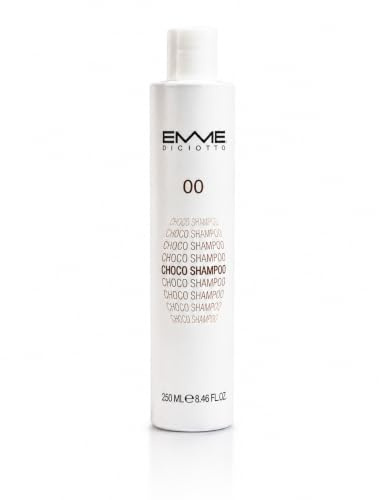 Emmediciotto 00 Choco Shampoo 250 ml – Farbshampoo mit schokoladenbraunen Pigmenten, für braunes & coloriertes Haar, warme Reflexe, Glanz und Farbauffrischung