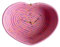 Wisafory Aufbewahrungskorb mit Liebe Form Geflochten Aufbewahrung Mehrzweck Baumwollseil Organizer Regenbogen Flechtkorb Wickeltisch Zubehör für Spielzeug Kleidung Buch Rosa 27 x 22 x 6 cm