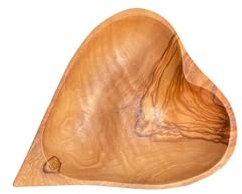 Zerazi Coupelle en forme de cœur en bois d'olivier - Cadeau fait main et accessoire de cuisine écologique