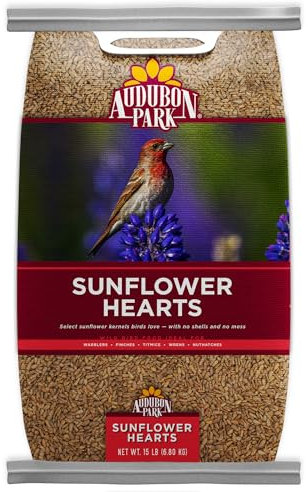 Audubon Park Graines de tournesol pour oiseaux sauvages pour mangeoires extérieures, sac de 6,8 kg