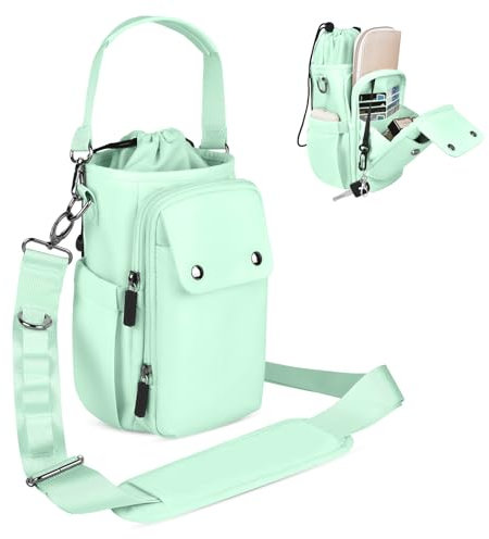 Rocason Water Bottle Holder with Strap, Cream (Sage Green)