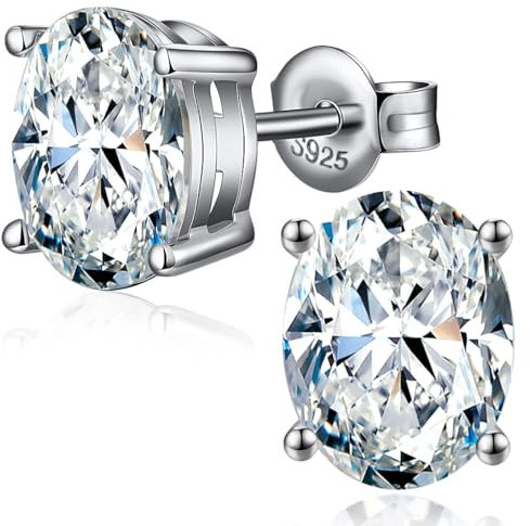 Herz Ohrringe Damen Ohrstecker Silber 925 Herren Ohrstecker Diamant Herren Weißgold Ohrstecker Silber Zirkonia,Herren Ohrringe,Ohrringe Silber Mann 4mm