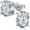 Herz Ohrringe Damen Ohrstecker Silber 925 Herren Ohrstecker Diamant Herren Weißgold Ohrstecker Silber Zirkonia,Herren Ohrringe,Ohrringe Silber Mann 4mm