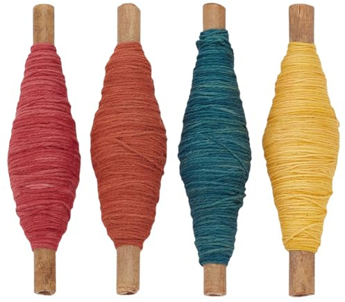FREEBLOSS 4 Pcs Fil Sashiko Kit Sashiko 38 Yards*4 Colors Natural Plant Dyed Fil de broderie en coton Sashiko Kit de Quilting et de Broderie Japonaise Sashiko Fournitures