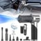 YYYuYong 20000Pa Aspirapolvere Portatile Potente,4in1 Ricaricabile Aspirabriciole e Soffiatore per Auto,Mini aspirapolvere senza fili Alta Potenza Aspirazione,Pulizia per Capelli, Auto (nero+argento)