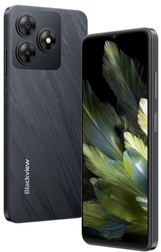 Blackview Wave 8 4G Android 14 Smartphone Libero, 12GB+128GB (SD Esterna 2TB), 6,56'' HD+(Modalità Comfort per Gli Occhi), 13MP+8MP, Telefono Cellulare Dual SIM, Altoparlante Smart-K Box, GPS Nero
