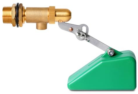 ZHEQOGZH Messing Schwimmerventil 3/4 Zoll Wasserschwimmer Ventile mit verstellbarem Arm, Viehwassertank Schwimmerventil Schalter Messing Schwimmerkugelhahn Absperrpool Auto Fill Ventil für