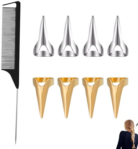 9PCS Durable, Lightweight Hair Braiding Tool for Parting and Selecting Not Easy to Fade or Break for Weaves and Extensions