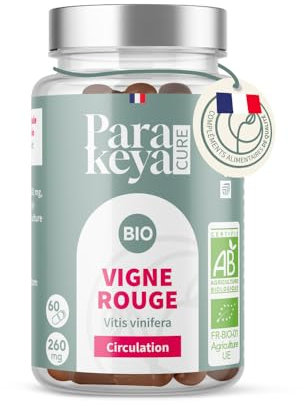 Parakeya - Vigne Rouge Bio 260 mg | Circulation | Complément alimentaire | 60 gélules