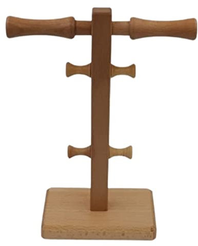 GOOPEEG Kopfhörer Ständer Schreibtisch Zubehör Kopfhörerständer Aus Buche, Multifunktionaler Dual-Kopfhörerhalter Mit Wickelsäule, Platzsparend Gaming Headsets(9.1 * 12.6in)