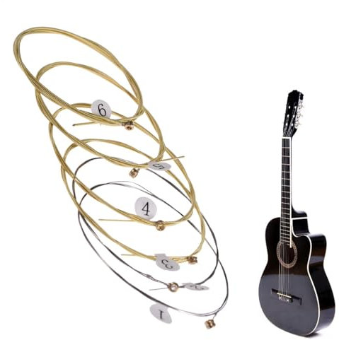 Gitarrensaiten Konzertgitarre - 6 Stück Saiten Für Akustikgitarre | Ersatz Für Gitarrenteile | Saiten Akustikgitarre Set Für Akustikgitarre Und Klassische Gitarre