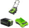 40V Akku Vertikutierer und Rasenharke von Greenworks mit bürstenlosem Motor, 3100 U/min, 38 cm Arbeitsbreite, 5 Tiefen, 45L Auffangbehälter, 3 Jahre Garantie mit 40V 5Ah Akku & 2A Ladegerät