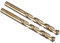 PATIKIL 3/16 Drill Bit 4.763mm, Jobber Straight Shank M2 High-Speed Steel 135° Gold Finish for Stainless Steel Hard Metal - 12 Pack