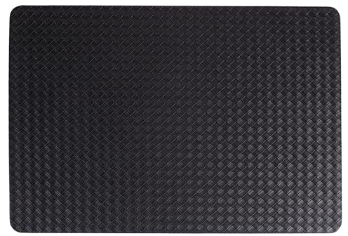 Set 6 Tovaglietta nera intrecciata in PVC 30x44 cm, Horeca Black