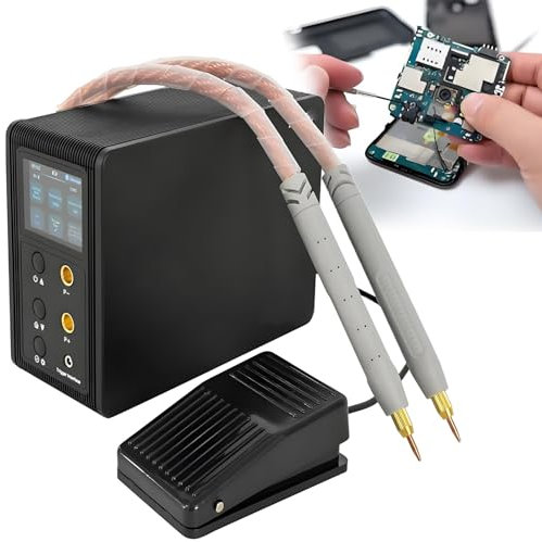 YYJYZH Industrial 2-in-1 Spot Welder & Dent Puller(Auto/Foot Modes) - Anti-Spark Double Pulse Tech | 5-Min Charge | WP110/WP120 Alumina Copper Pen For Battery Packs
