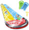15.8ft/480cm Doble Tobogán de Agua con 2 Tablas Inflables,Tobogán Acuático para Césped con Rociador,Juguete de Verano para niños y Adultos,Tobogán Hinchable con Rociador para Fiestas de Verano,Jardín