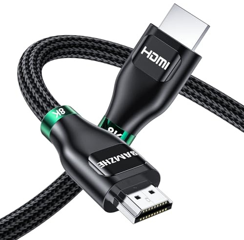 SAMZHE HDMI 2.1 Cable 5M,8K High Speed HDMI Cable Long,4K 240hz 8K 60hz 10K 48Gbps,HDCP 2.3 Dolby Atmos Vision eARC Compatible with HDTV PS5 Xbox Blu-ray Monitor Laptop