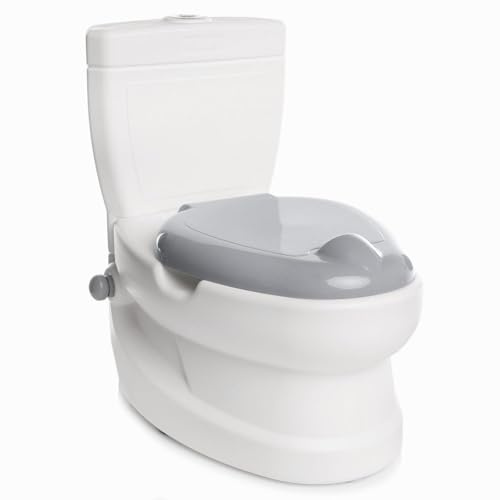 ebebek baby plus Educational Fun Potty | Splash Guard, Lightweight Portable Potty Great for Travel | Fun Kids Toilet Seat to Encourage Practice for Toddler Baby Children Infants (Grey)