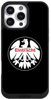 Handyhülle für Apple iPhone 16 Pro Max Offizielles Lizenzprodukt Eintracht | Hülle mit Design NIVOpure schwarz