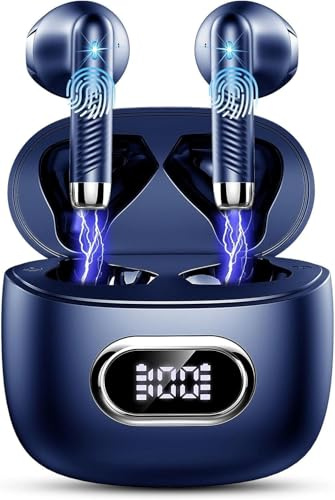 Auriculares Inalámbricos Bluetooth 5.4, 42H Auriculares Bluetooth con HiFi Estéreo, 4 ENC Mics, Nueva Cascos Inalambricos Bluetooth con Reducción de Ruido, Control Táctil, IP7 Impermeable Audifonos