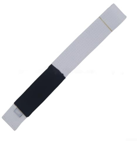 VIRELLO Cinturón de artes marciales de tela de algodón con diseño acolchado flexible para BJJ, judo, karate, entrenamiento diario para sesiones, blanco, A 2