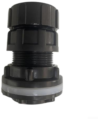Pool Sandfilter Ablassventil 5.1 cm Kunststoff Ersatzteil mit Dichtscheibe für Pool Tank Reinigung Schwarz