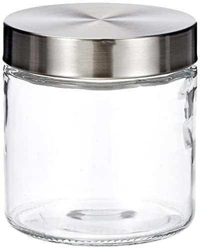 kela 17870 Bera Frischhaltedose aus Glas/Edelstahl, transparent/silberfarben, 11 x 11 x 12 cm 0,8 l