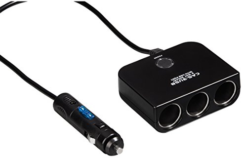 Hama 00093839 3-fach-Verteiler für Zigarettenanzünderbuchse, 12 V, mit USB, Schwarz