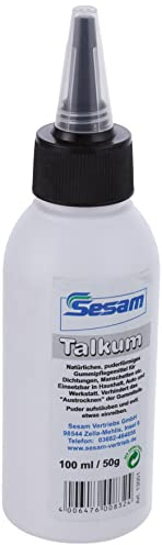 Sesam Talkum-Puder, 50 g - Natürliches Gummipflegemittel - Puderförmig - 5E+1 Gramm - 1 Stück (1er Pack)