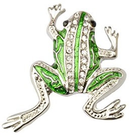 Neue Nette Kristall Frosch Form Brosche Clip Tier Schmuck Geschenke