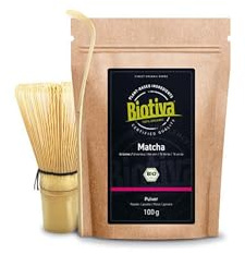 Biotiva Matcha-Tea Organic Set XXL - 90g Organig Matcha Tea + Matcha Broom + Matcha Spoon - 100% Matcha Sustainable Cultivation