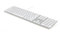 Matias FK318S Aluminum Wired USB Tastatur/Keyboard für Apple Mac OS | QWERTY| US | mit reaktionsschnellen Flache Tasten und Zusätzlichem Ziffernblock - Silber/Weiß