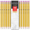 ARTEZA #2 HB Graphitstifte mit Holzummantelung, Großpackung mit 12 Stück, vorgespitzt mit latexfreien Radiergummis, für Schule, Büro, Schreiben, Zeichnen und Skizzieren
