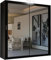 SLIDING WARDROBE 4U Mirror Sliding 2 or 3 Door Wardrobe with LED Light 90cm/120cm/150cm/180cm/203cm/250cm White-Black-Grey-Walnut-Wenge-Oak (Black, 90cm)