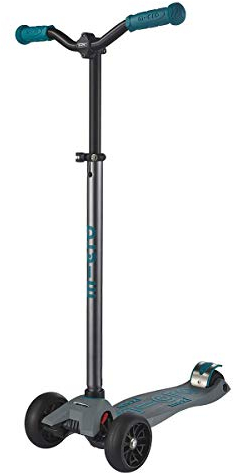 Micro | Trottinette Enfant Maxi Deluxe Pro | Trottinette 3 Roues | Guidon Chopper | Roues Larges | 5-12 Ans | Bleu Gris