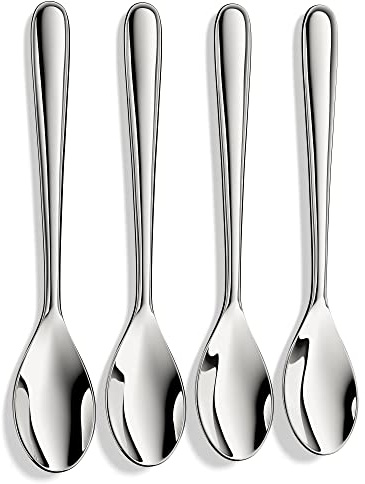 Demitasse Espresso Spoons,Forged 18/10 Stainless Steel Mini Teaspoons Coffee Spoons,4.7 Inch,Set of 4,Heavy Duty and Dishwasher Safe