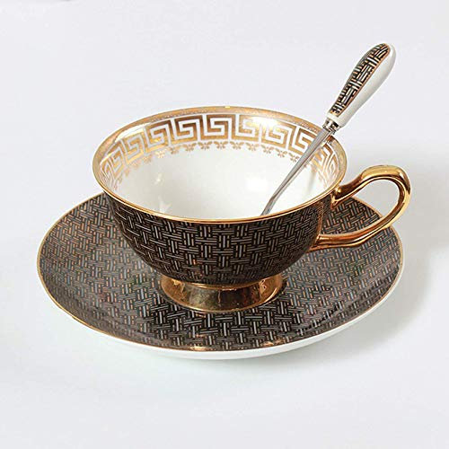 Tasse à Café Porcelaine avec Soucoupe Tasse à Café Anglaise Ensembles Tasses Et Soucoupes Theiere pour Une Personne，220ml