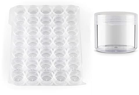 TIANZD 20 Stück Leere Transparent Acryl Dose 20 ml Kleine Leerdose Plastikdose Schraubdose Kosmetikdose mit Schraub-Deckel Blechdosen für Nailart Lippenbalsam Kosmetische Behälter