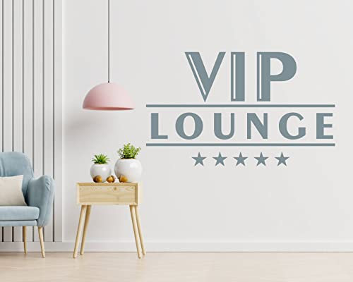 Wandtattoo VIP Lounge Wandsticker Aufkleber fürs Wohnzimmer von timalo® über 30 seidenmatte, harmonische Farben | 75037-Schwarz-M-58x35