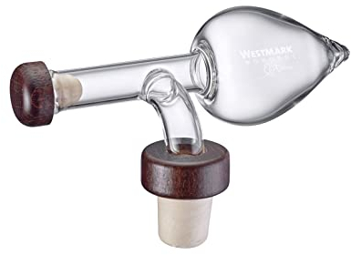 Westmark 99033380 Doseuse hermétique pour spiritueux, vinaigre ou huile 35 ml Verre/plastique/bois Gourmet Transparent/marron