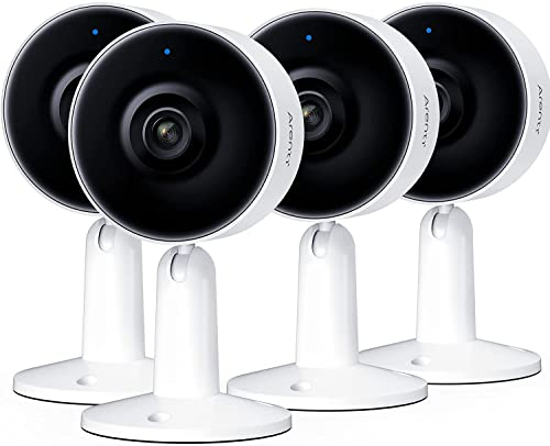 ARENTI 4PCS IN1 Indoor Security Cameras, 4 Megapixel Full HD Baby Monitor Camera with Dual-Band WiFi, Phone APP, Night Vision, 2-Way Audio, Motion/Sound Detection, Alexa Compatible