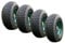 Set of 4 Garden Trolley Replacement Wheels (12 Inch - 30cm)