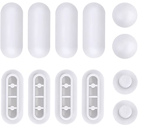 12 Pezzi Gommini per Copriwater Originale, Paracolpi per Sedili WC, Paracolpi in Plastica per Copriwater, Universale Ammortizzatore per Tampone Anti-Rumore del Sedile del Water, Bianco
