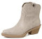 QUEEN HELENA Texani Stivaletti Camperos con Tacco Bassi Cowboy Ricamati a Punta Western Donna X28-102 (Beige, Sistema Taglie Calzature EU, Adulto, Donna, Numero, Media, 39)