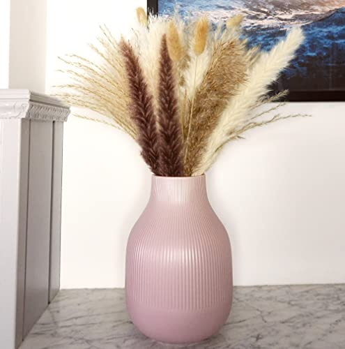 Puschel-Paradies Pampasgras 45cm braun weiß beige, natürliche Trockenblume, Boho Hochzeit, Strauß Dekoration