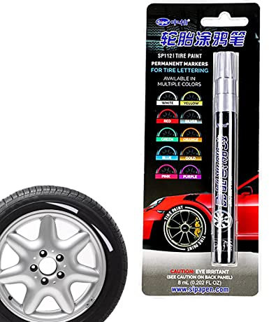MUMIAO Marqueurs à Craie, Peinture Stylo Marqueur Imperméable, Peinture pour marqueur Pneu, marqueur Pneu pour pneus Voiture, Caoutchouc, métal, décoration Voiture
