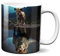 Hustling Sharks® Tasse mit Tier - Löwe reflektiert - Geschenk Kaffeetasse - 330ml Spülmaschinenfest, Keramik - weiß, Tassen mit Tiermotiv, Tasse Motivation, Tasse Büro, Tasse Löwe