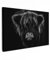 MuchoWow© Bild auf Leinwand 90x60 cm Schlafzimmer Bilder Wand Deko Wohnzimmer Modern Wanddeko Bilderwand Geschenk Schottisches Hochlandrind - Highland Cow - Kuh - Schwarz und Weiß - Tiere