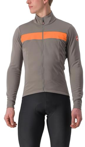 CASTELLI 4521503-064 RADDOPPIA 3 JKT Jacket Herren NICKEL GRAY/RED ORANGE Größe L