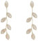 BSLVWG Crystal Leaf Drop Earrings Leaf Tassel Dangle Earrings Rhinestone Drop Gold CZ Crystal Long Earrings Wedding Earrings Jewelry for Bridal Women and Girls (Gold)